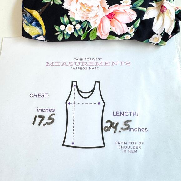 Johnny Was Active Womens Birdie High Neck Swing Tank Size M Flowy Floral Workout - Picture 6 of 6